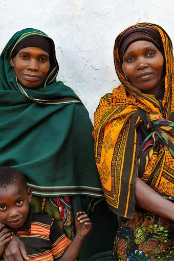 Tanzanian women with children